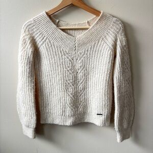 Abercrombie & Fitch Cream Boatneck Sweater
